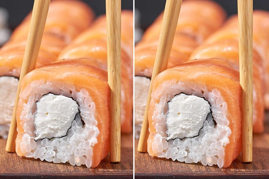 Филадельфия микс — 32 ролла с лососем, огурцом и унаги-соусом, доставка роллов по Луганску