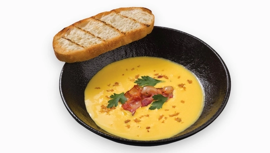 Сырное пюре с беконом — фото